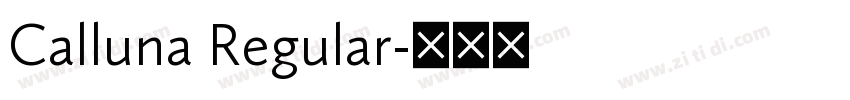 Calluna Regular字体转换
